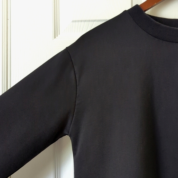Stellah Bead Embellished Cutout Shoulder Pullover Crewneck Sweatshirt Black M - Picture 6 of 12
